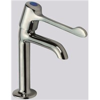 Pegler Yorkshire Quarter Turn Extended Lever Handle Tap, High Neck Cold Sink Tap, 1/2 in BSP