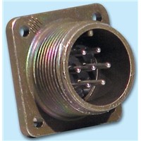 Glenair 4 Way Box Mount MIL Spec Circular Connector Receptacle, Pin Contacts,Shell Size 18, MIL-DTL-5015