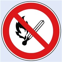 PVC No Open Fire Prohibition Sign, None, None