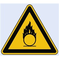 Wolk 11.0209 1 x Flammable Sign, Black/Yellow Aluminium