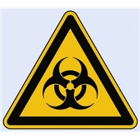 Wolk 11.0233 1 x Biological Hazard Sign, Black/Yellow Aluminium