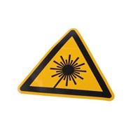 Wolk 21.0204 1 x Laser Beam Warning Sign, Black/Yellow Self-Adhesive PVC