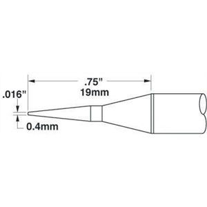 Metcal SSC ? 0.4 mm Conical Soldering Iron Tip for use with MFR-H6-SSC, SP-HC1