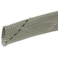 HellermannTyton Expandable Braided PET Grey Cable Sleeve, 18mm Diameter, 10m Length