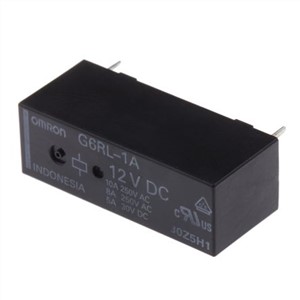 Omron PCB Mount Non-Latching Relay - SPNO, 12V dc Coil, 10A Switching Current Single Pole