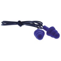 3M E.A.RTracers, Tracers Reusable Ear Plugs, Corded, Blue, Thermoplastic, 50 Pairs per Package, 32dB