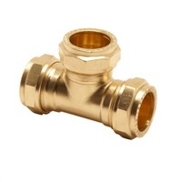Pegler Yorkshire 10mm Equal Tee Brass Compression Fitting