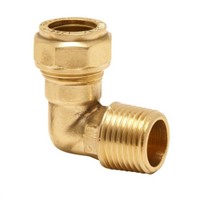 Pegler Yorkshire 22mm x 3/4 in BSP Male Elbow Coupler Brass Compression Fitting