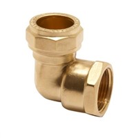 Pegler Yorkshire 22mm x 3/4 in BSPP Female Elbow Coupler Brass Compression Fitting