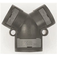 PMA Y Piece Cable Conduit Fitting, PA 6 Black 12 mm, 16 mm nominal size IP66