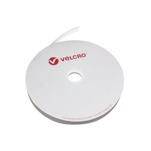 Velcro White Hook & Loop Tape, 20mm x 10m