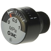 SMC G15-10-01 Analogue Positive Pressure Gauge Back Entry 1MPa, Connection Size R 1/8