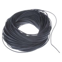 SES Expandable Braided PET Black Cable Sleeve, 3mm Diameter, 100m Length