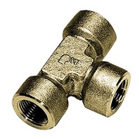 Legris Brass 1/8 in BSPP Female x 1/8 in BSPP Female Tee Equal Tee Threaded Fitting