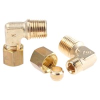 Legris 6mm x 1/4 in BSPT Male 90 Elbow Brass Compression Fitting