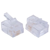 Bel-Stewart Cat3 6P/4C Straight Cable Mount Male Modular Plug UTP RJ14 Connector