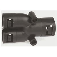 Adaptaflex Y Piece Cable Conduit Fitting, Black 21mm nominal size