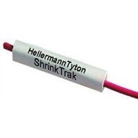 HellermannTyton ShrinkTrak Heat Shrink Cable Marker, Pre-printed -0 White 6  18mm Dia. Range