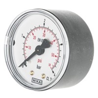 WIKA 7833896 Analogue Positive Pressure Gauge Back Entry 4bar, Connection Size R 1/4
