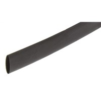 HellermannTyton Black Heat Shrink Tubing 9mm Sleeve Dia. x 5m Length, HIS-3 Series 3:1 Ratio
