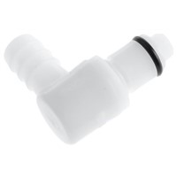 Elbow Male Hose Coupling Coupling Insert - Valved, Free Floating Mount, Acetal