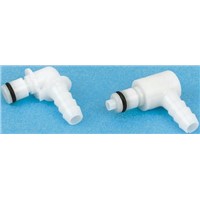 Elbow Male Hose Coupling Coupling Insert - Valved, Free Floating Mount, Acetal