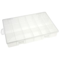 Plano 18 Cell Transparent PP Compartment Box, 40mm x 280mm x 180mm