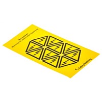 Wolk 30.0350 10 x Electricity Danger Label (English), Yellow Self-Adhesive Foil