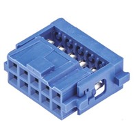 TE Connectivity AMP-LATCH 609 Series 2.54mm Pitch Right Angle Cable Mount IDC Connector, Socket, 10 Way, 2 Row