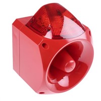 Klaxon Red User Recordable / Pre-recorded Voice Alarm, 110dB, 24 V dc