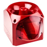 Klaxon Red User Recordable / Pre-recorded Voice Alarm, 110dB, 110 V ac, 230 V ac