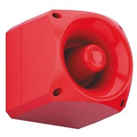 Klaxon Red Pre-recorded Voice Alarm, 110dB, 110 V ac, 230 V ac