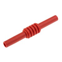 Staubli Red, Male Banana Coupler With Brass contacts and Nickel Plated