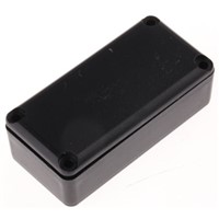 Black ABS Potting Box With Lid, 49 x 24 x 16mm