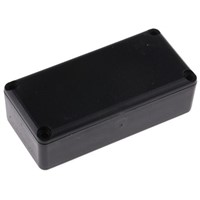 Black ABS Potting Box With Lid, 58 x 28 x 18mm