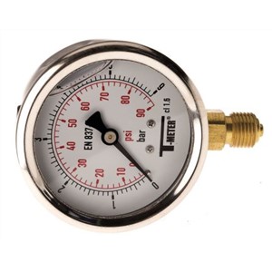 Sferaco 1613005 Analogue Positive Pressure Gauge Bottom Entry 6bar, Connection Size G 1/4