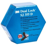 3M SJ355D, Dual Lock? Black Hook Tape, 25mm x 5m