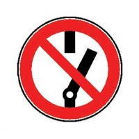Aluminium Equipment Safety Prohibition Sign, None, None