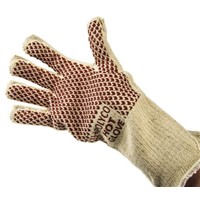 BM Polyco Hot Glove Cotton Nitrile-Coated Gloves, Size 9, White, Heat Resistant