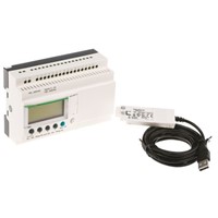 Schneider Electric Zelio Logic 2 PLC CPU - 16 (Digital) Inputs, 10 (Relay) Outputs, Computer Interface