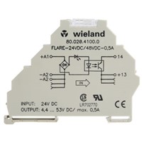 Wieland 0.5 A SPST Solid State Relay, DIN Rail, 53 V Maximum Load