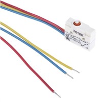 SPDT-NO/NC Plunger Microswitch, 3 A @ 250 V ac