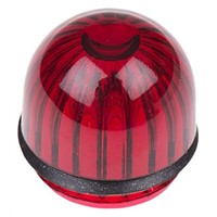 Panel Mount Indicator Lens Domed Style, Red, 15.86mm diameter , 15.86 mm Long