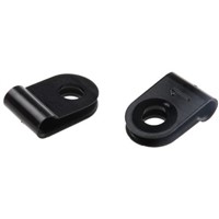 Black Nylon P-clip, 3.2mm Bundle Dia