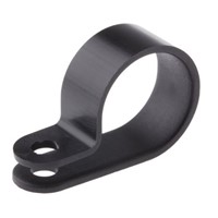 Black Nylon P-clip, 17.5mm Bundle Dia