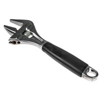 Bahco Adjustable Spanner, 218 mm Overall Length, 38mm Max Jaw Capacity, Thermoplastic Grip Handle, Chrome Finish