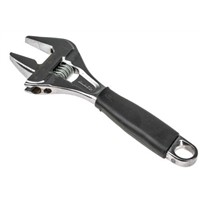 Bahco Adjustable Spanner, 170 mm Overall Length, 32mm Max Jaw Capacity, Thermoplastic Grip Handle, Chrome Finish