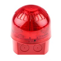 Klaxon Sonos Red LED Beacon, 17  60 V dc, Flashing, Surface Mount