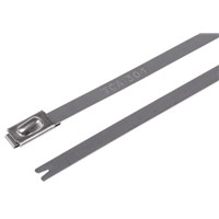 HellermannTyton, MBT8SS-SS Series Metallic 304 Stainless Steel Roller Ball Cable Tie, 201mm x 4.6 mm