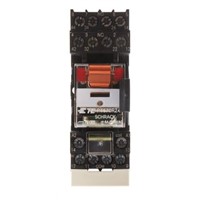TE Connectivity DIN Rail Non-Latching Relay - 4PDT, 24V ac Coil